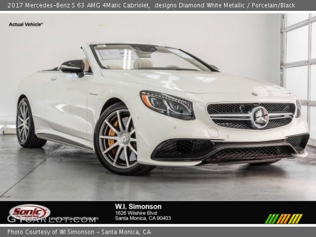 2017 Mercedes-Benz S 63 AMG 4Matic Cabriolet in designo Diamond White Metallic