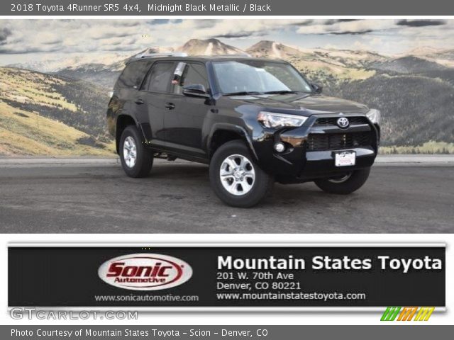 2018 Toyota 4Runner SR5 4x4 in Midnight Black Metallic