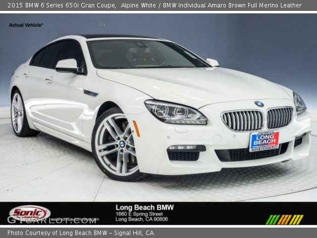 2015 BMW 6 Series 650i Gran Coupe in Alpine White