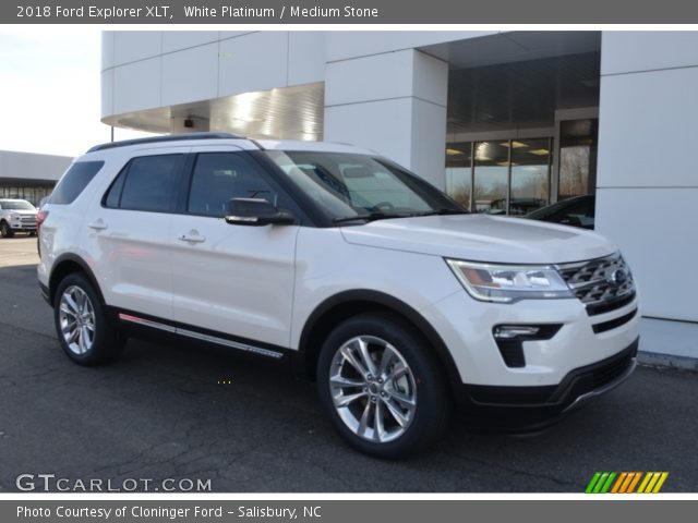 2018 Ford Explorer XLT in White Platinum