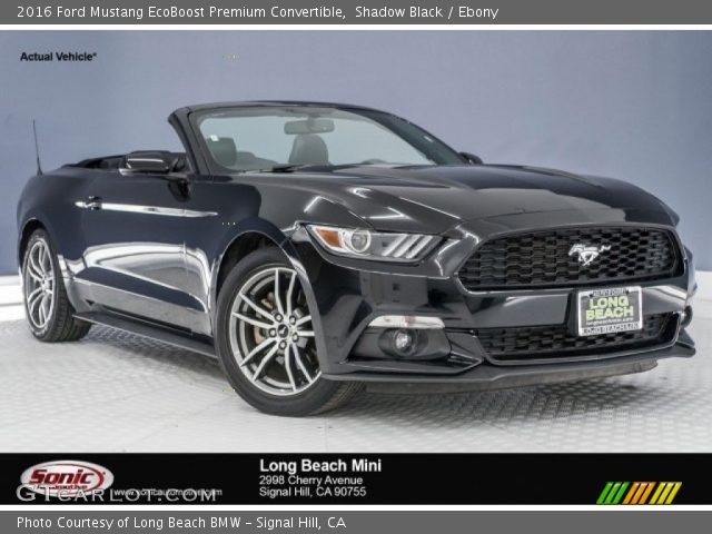 2016 Ford Mustang EcoBoost Premium Convertible in Shadow Black