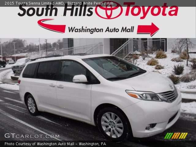 2015 Toyota Sienna Limited AWD in Blizzard White Pearl