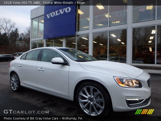 2018 Volvo S60 T5 AWD in Crystal White Metallic