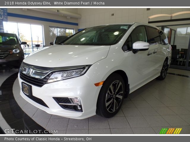 2018 Honda Odyssey Elite in White Diamond Pearl