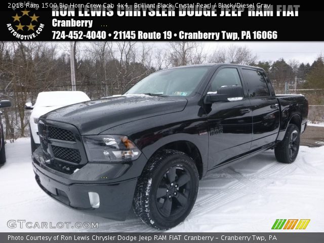 2018 Ram 1500 Big Horn Crew Cab 4x4 in Brilliant Black Crystal Pearl