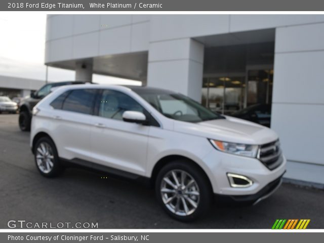 2018 Ford Edge Titanium in White Platinum