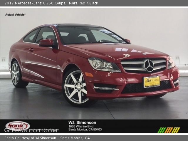 2012 Mercedes-Benz C 250 Coupe in Mars Red