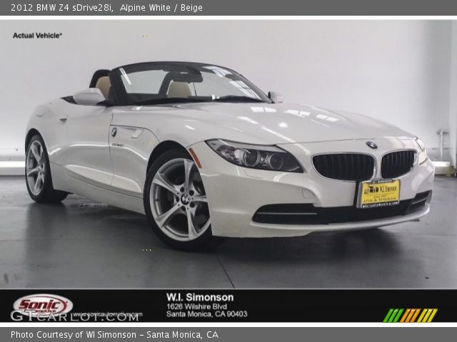 2012 BMW Z4 sDrive28i in Alpine White