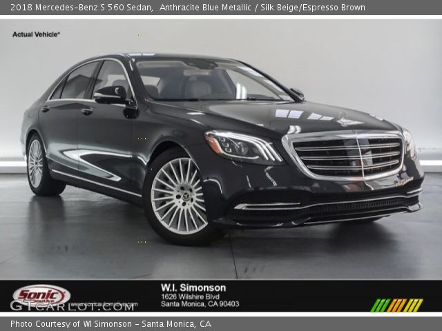 2018 Mercedes-Benz S 560 Sedan in Anthracite Blue Metallic