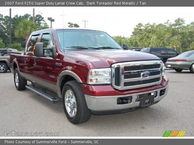 2007 Ford F250 Super Duty Lariat Crew Cab in Dark Toreador Red Metallic