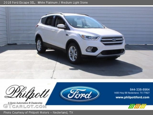 2018 Ford Escape SEL in White Platinum