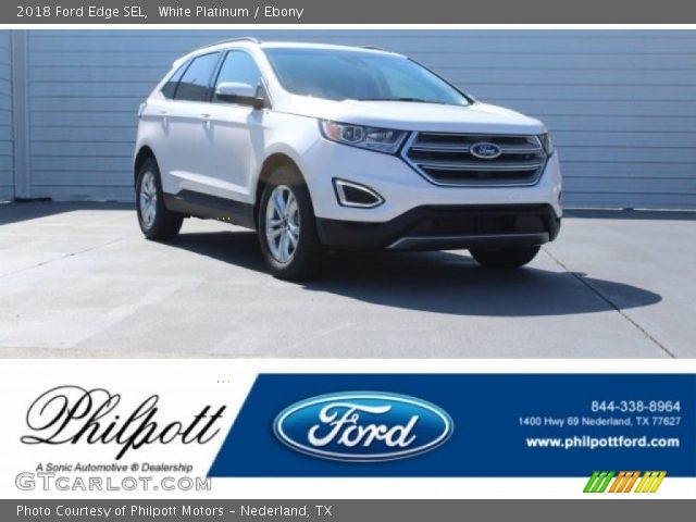 2018 Ford Edge SEL in White Platinum