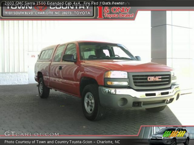 2003 GMC Sierra 1500 Extended Cab 4x4 in Fire Red