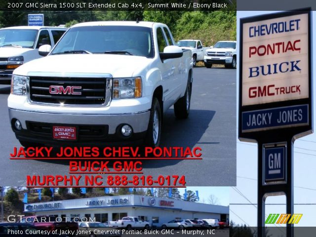 2007 GMC Sierra 1500 SLT Extended Cab 4x4 in Summit White