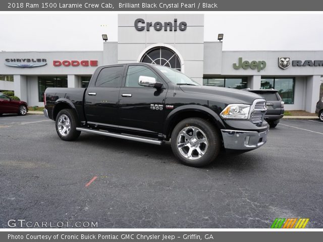 2018 Ram 1500 Laramie Crew Cab in Brilliant Black Crystal Pearl