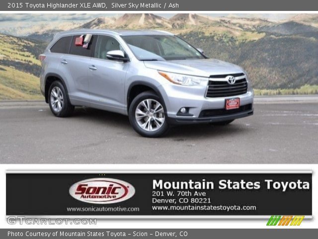 2015 Toyota Highlander XLE AWD in Silver Sky Metallic