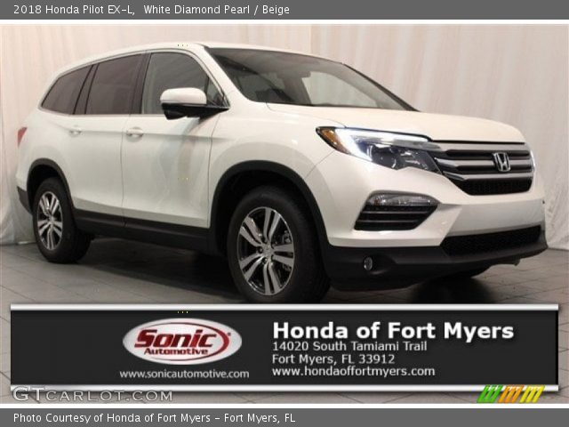 2018 Honda Pilot EX-L in White Diamond Pearl