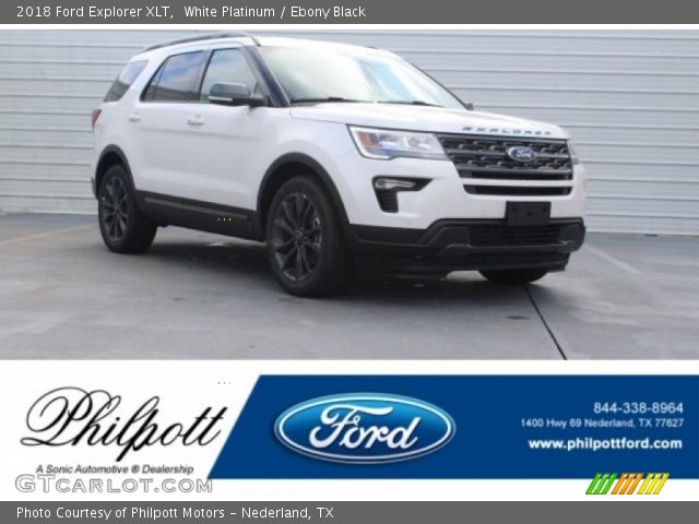 2018 Ford Explorer XLT in White Platinum