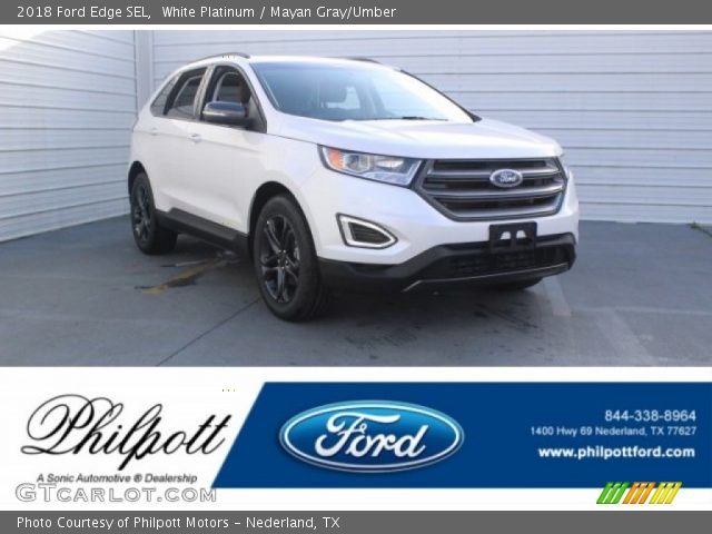 2018 Ford Edge SEL in White Platinum