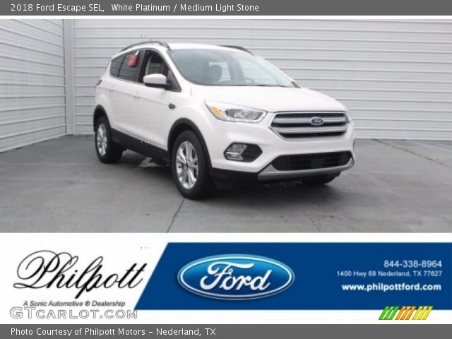 2018 Ford Escape SEL in White Platinum