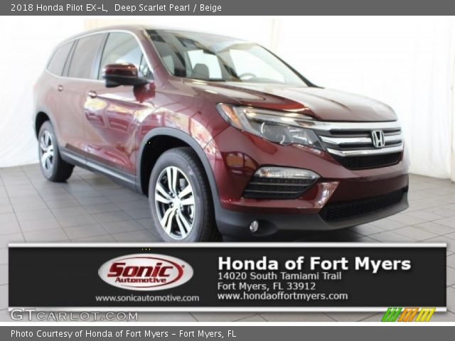 2018 Honda Pilot EX-L in Deep Scarlet Pearl