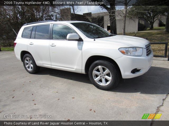 2008 Toyota Highlander 4WD in Blizzard White Pearl