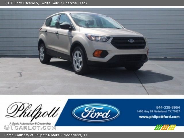 2018 Ford Escape S in White Gold
