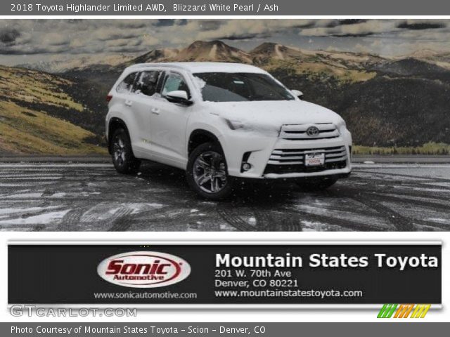 2018 Toyota Highlander Limited AWD in Blizzard White Pearl
