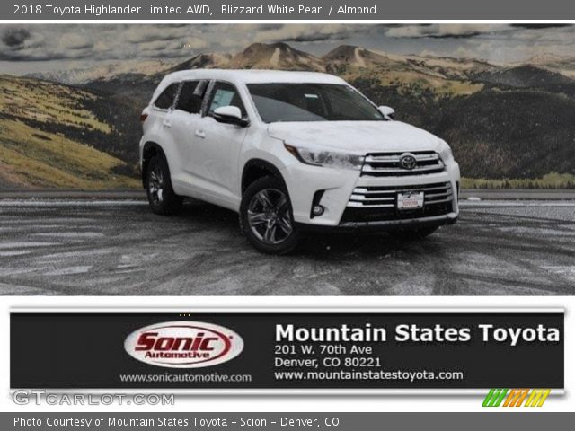 2018 Toyota Highlander Limited AWD in Blizzard White Pearl