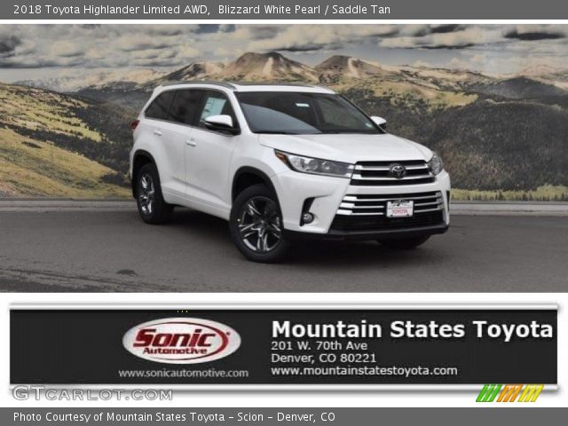 2018 Toyota Highlander Limited AWD in Blizzard White Pearl