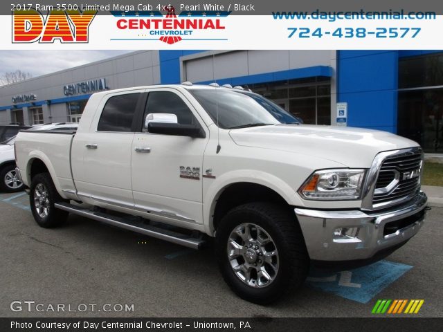 2017 Ram 3500 Limited Mega Cab 4x4 in Pearl White