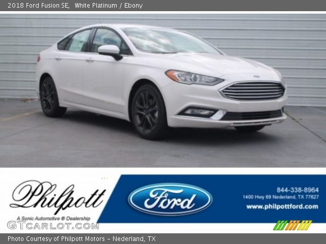 2018 Ford Fusion SE in White Platinum