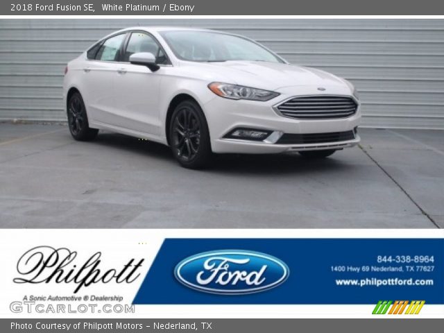 2018 Ford Fusion SE in White Platinum
