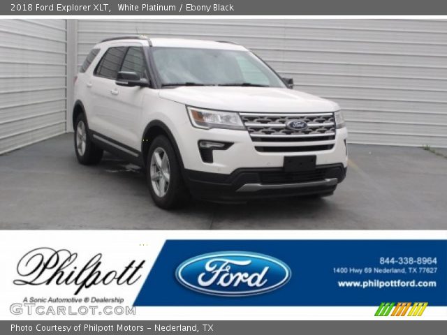 2018 Ford Explorer XLT in White Platinum