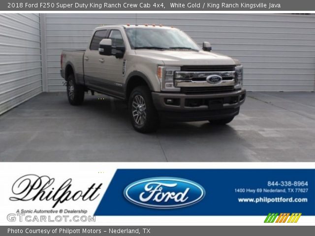 2018 Ford F250 Super Duty King Ranch Crew Cab 4x4 in White Gold