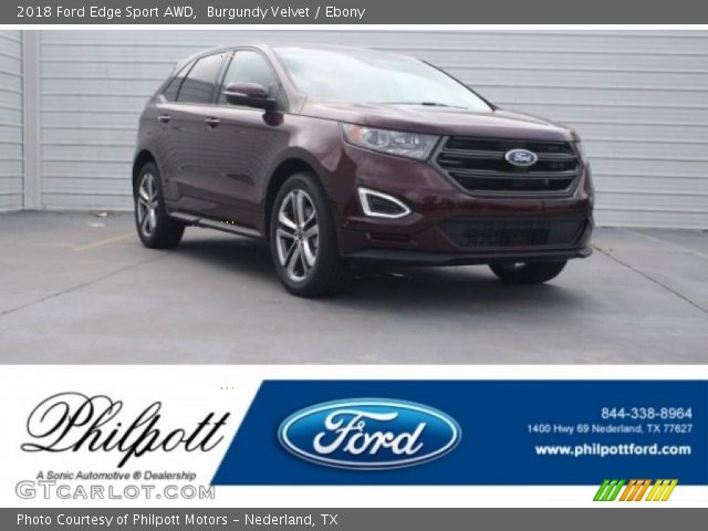 2018 Ford Edge Sport AWD in Burgundy Velvet