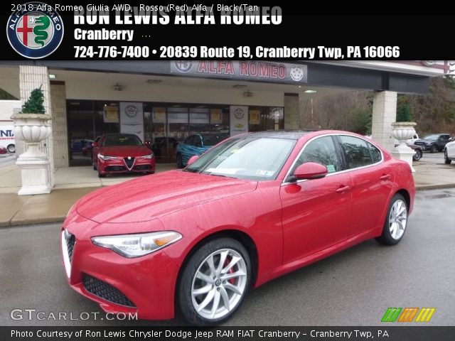 2018 Alfa Romeo Giulia AWD in Rosso (Red) Alfa