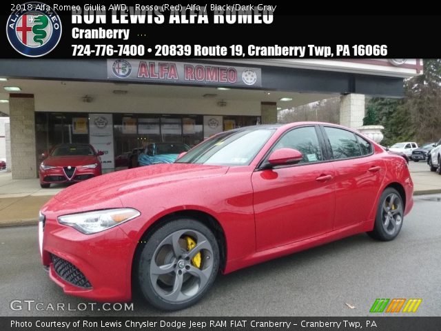 2018 Alfa Romeo Giulia AWD in Rosso (Red) Alfa