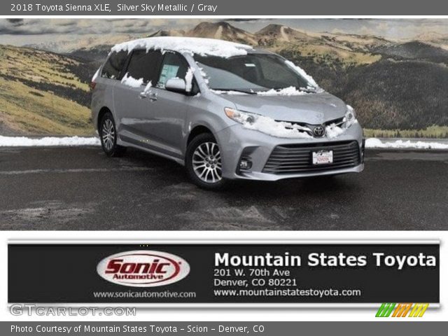 2018 Toyota Sienna XLE in Silver Sky Metallic