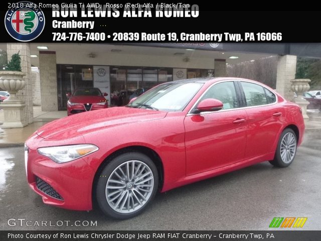 2018 Alfa Romeo Giulia Ti AWD in Rosso (Red) Alfa