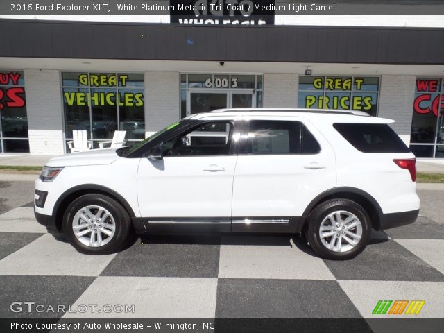 2016 Ford Explorer XLT in White Platinum Metallic Tri-Coat
