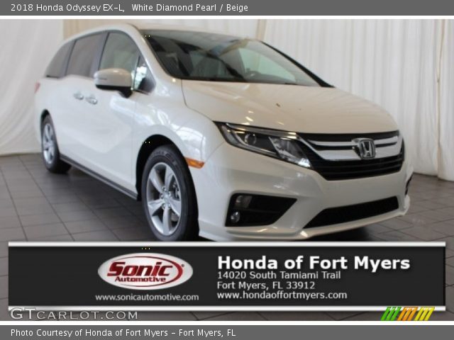 2018 Honda Odyssey EX-L in White Diamond Pearl