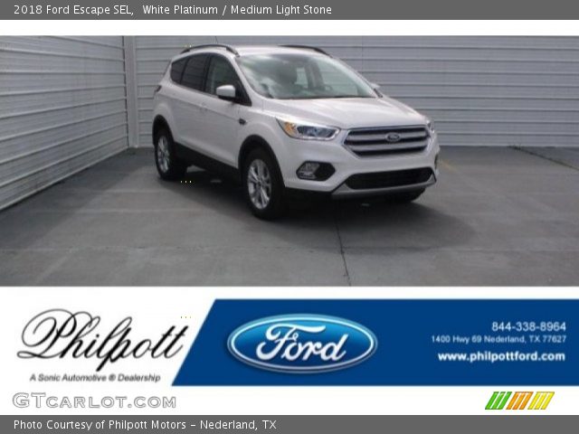 2018 Ford Escape SEL in White Platinum
