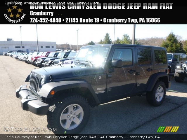 2018 Jeep Wrangler Unlimited Sport 4x4 in Rhino