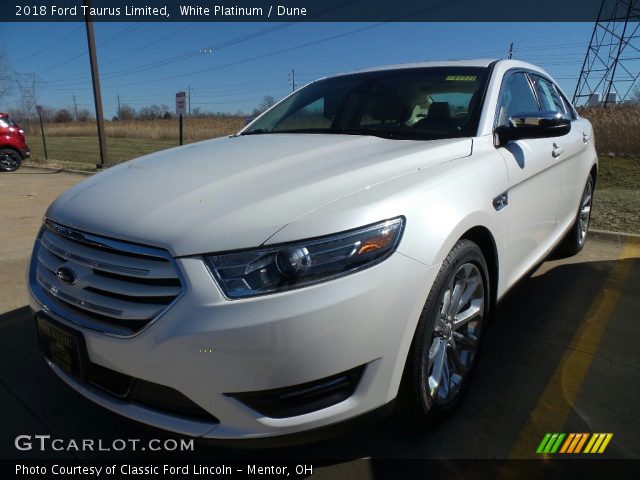 2018 Ford Taurus Limited in White Platinum