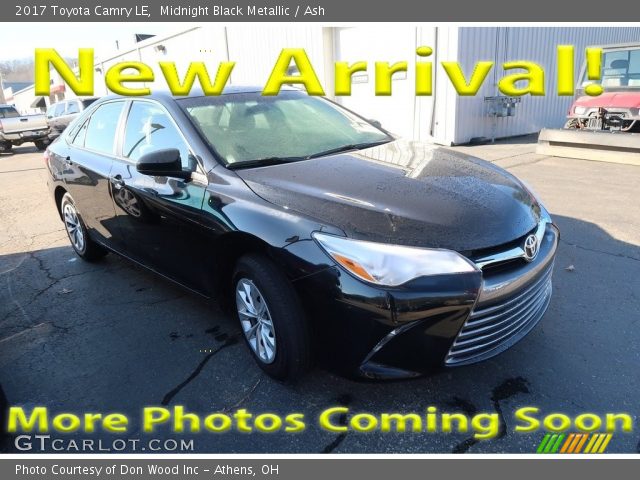 2017 Toyota Camry LE in Midnight Black Metallic