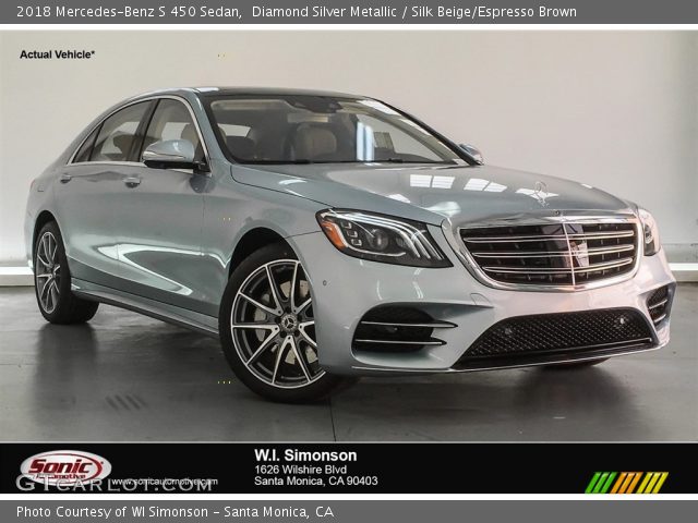 2018 Mercedes-Benz S 450 Sedan in Diamond Silver Metallic