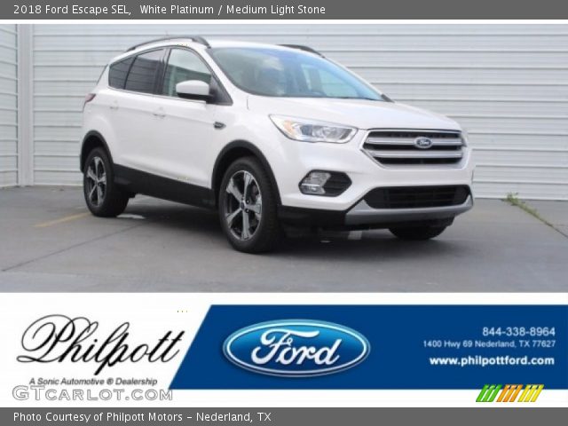 2018 Ford Escape SEL in White Platinum