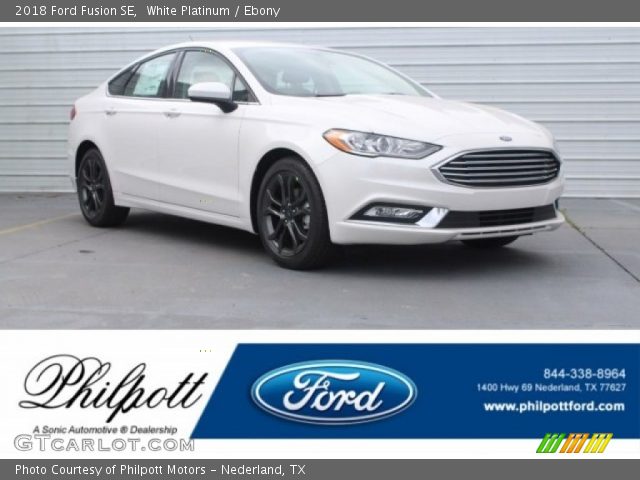 2018 Ford Fusion SE in White Platinum