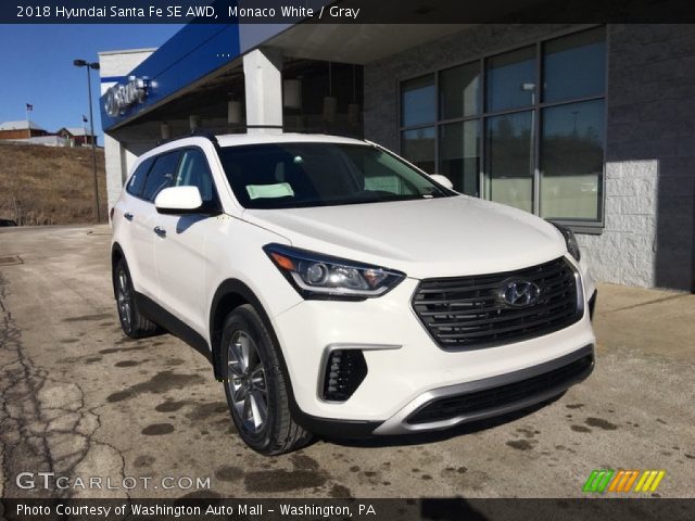 2018 Hyundai Santa Fe SE AWD in Monaco White